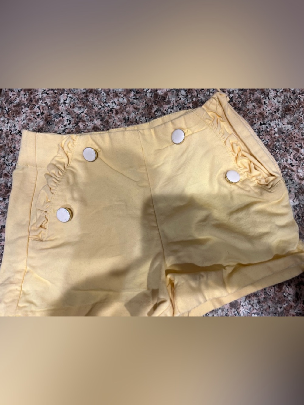 Janie and Jack toddler girls butter yellow ruffle sailor high waist shorts 4T